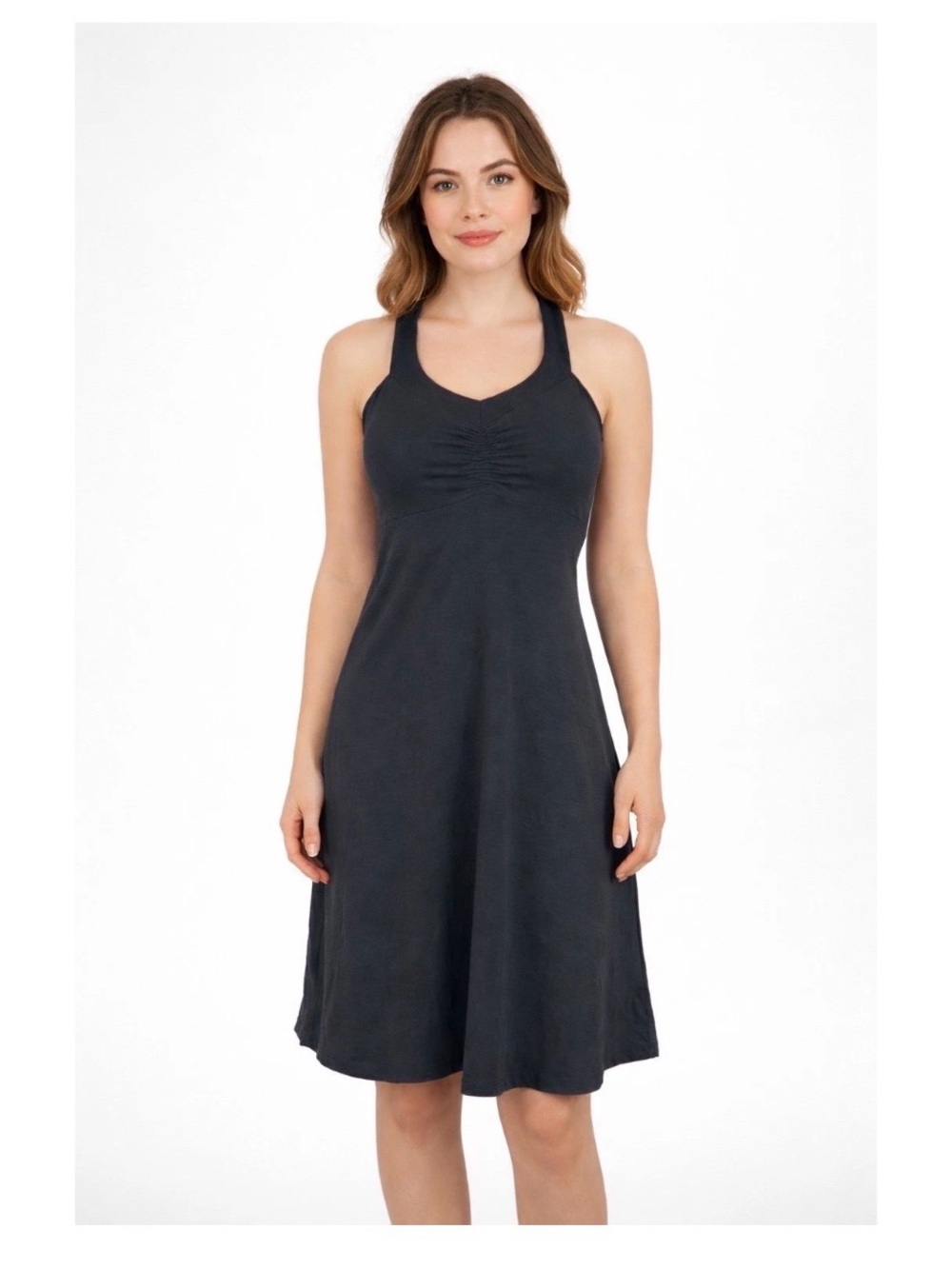 Prana Shauna Racerback Dress M Black Athleisure Gorpcore Outdoor Loungewear